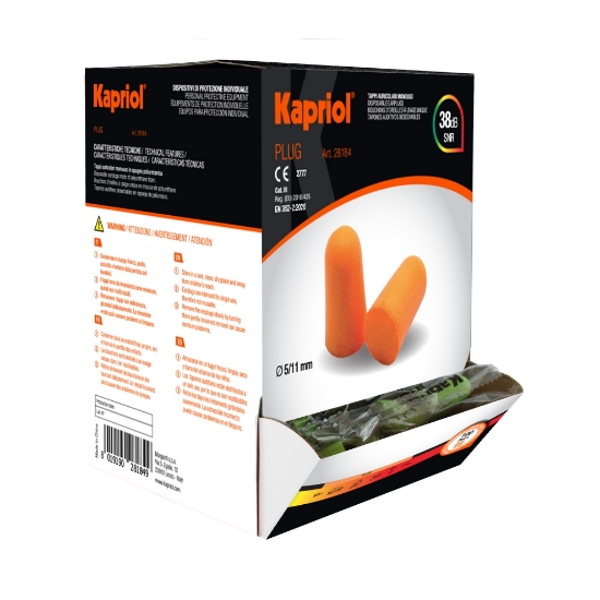 TAPPI AURICOLARI PLUG 100 pezzi KAPRIOL SNR 38dB