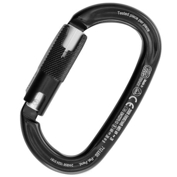 KONG OVALONE ALU RISE LOCK™️ - Moschettone due movimenti ghiera Rise Nero + Digital Company Association - immagine 2