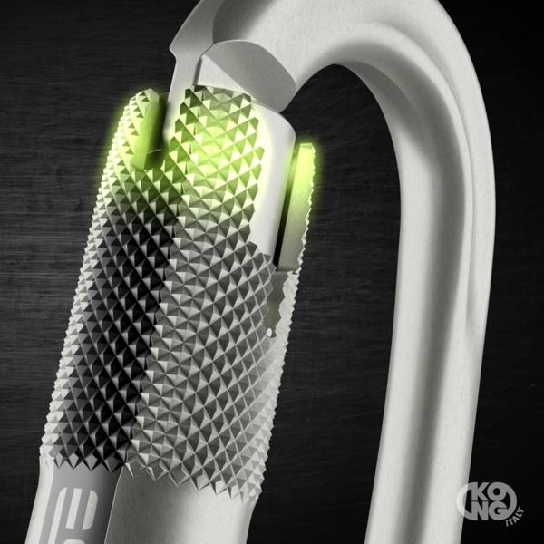 KONG OVALONE ALU RISE LOCK™️ - Moschettone due movimenti ghiera Rise Nero + Digital Company Association - immagine 6